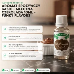 Aromat Spożywczy Basic – Mleczna Czekolada 10ml – Funky Flavors