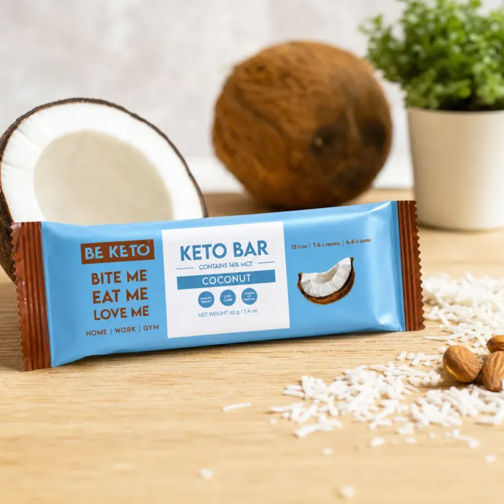 Baton Keto – Kokos w Czekoladzie Zestaw 12 x 40g – Beketo