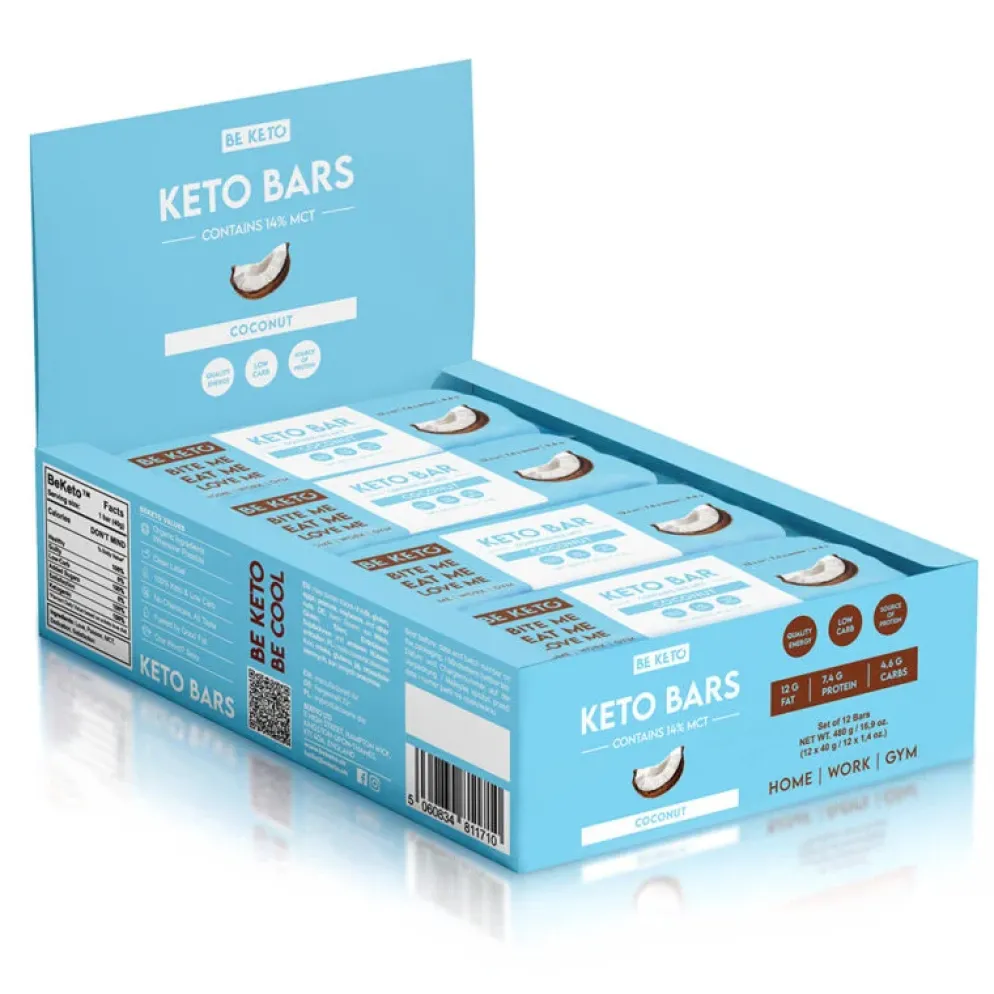 Baton Keto – Kokos w Czekoladzie Zestaw 12 x 40g – Beketo