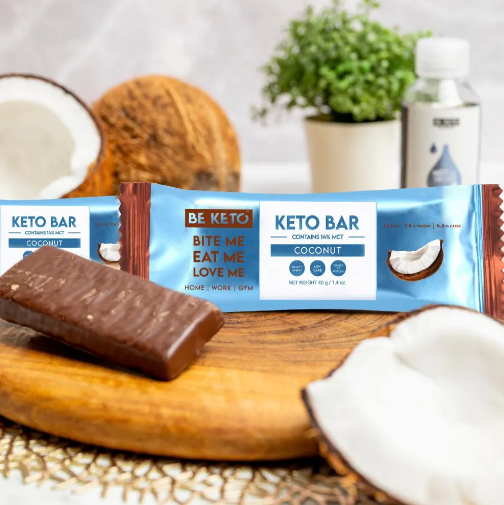 Baton Keto – Kokos w Czekoladzie Zestaw 12 x 40g – Beketo