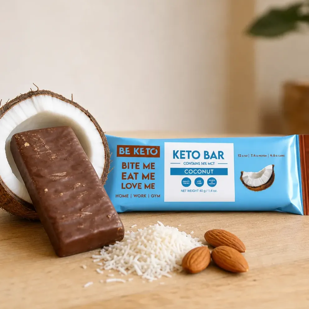 Baton Keto – Kokos w Czekoladzie Zestaw 12 x 40g – Beketo