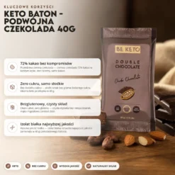 Baton Keto – Podwójna Czekolada 40g – Beketo