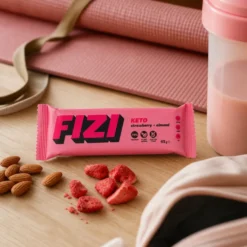 Baton Keto Protein – Strawberry + Almond 45g – FIZI