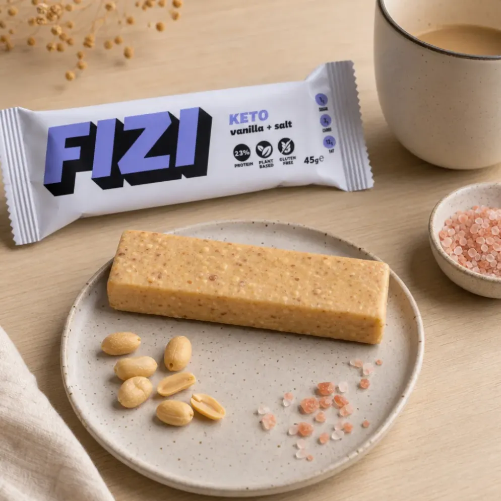 Baton Keto Protein – Vanilla + Salt 45g – FIZI