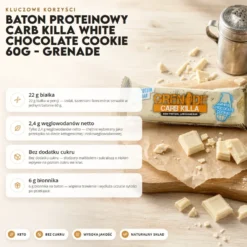 Baton Proteinowy Carb Killa White Chocolate Cookie 60g – Grenade