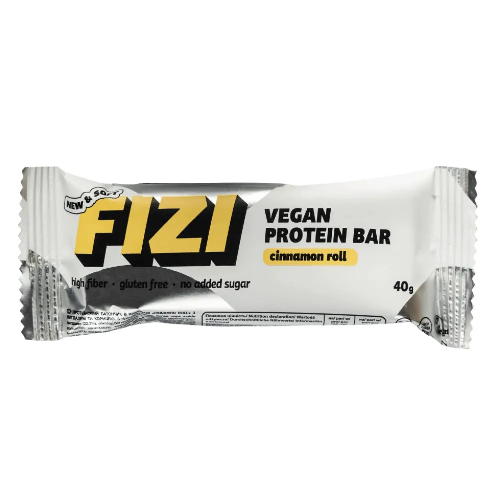Baton Proteinowy Wegański – Cinnamon Roll 40g – FIZI