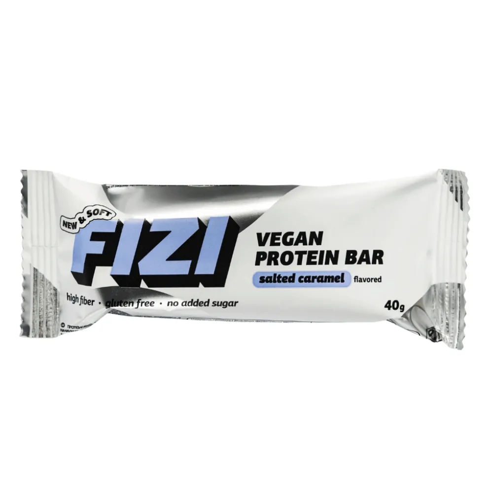 Baton Proteinowy Wegański – Salted Caramel 40g – FIZI