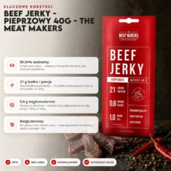 Beef Jerky – Pieprzowy 40g – The Meat Makers