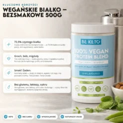 Białko Wegańskie – Bezsmakowe 500g – Beketo