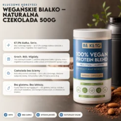 Białko Wegańskie – Naturalna Czekolada 500g – Beketo