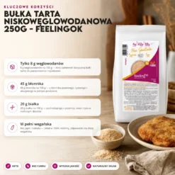 Bułka Tarta Niskowęglowodanowa 250g – FeelingOK