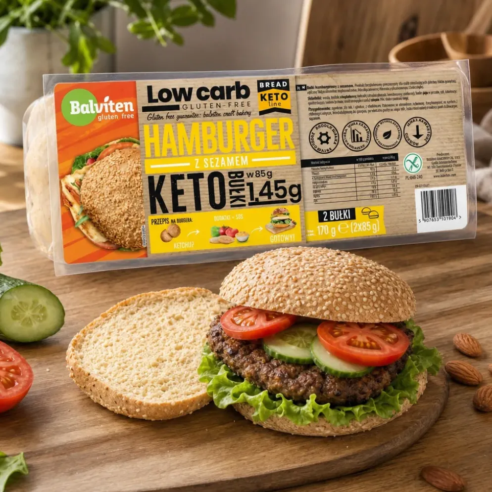 Bułki Keto Hamburgerowe 170g – Balviten