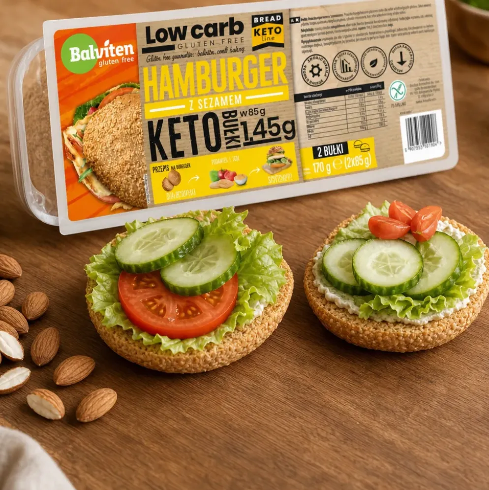 Bułki Keto Hamburgerowe 170g – Balviten