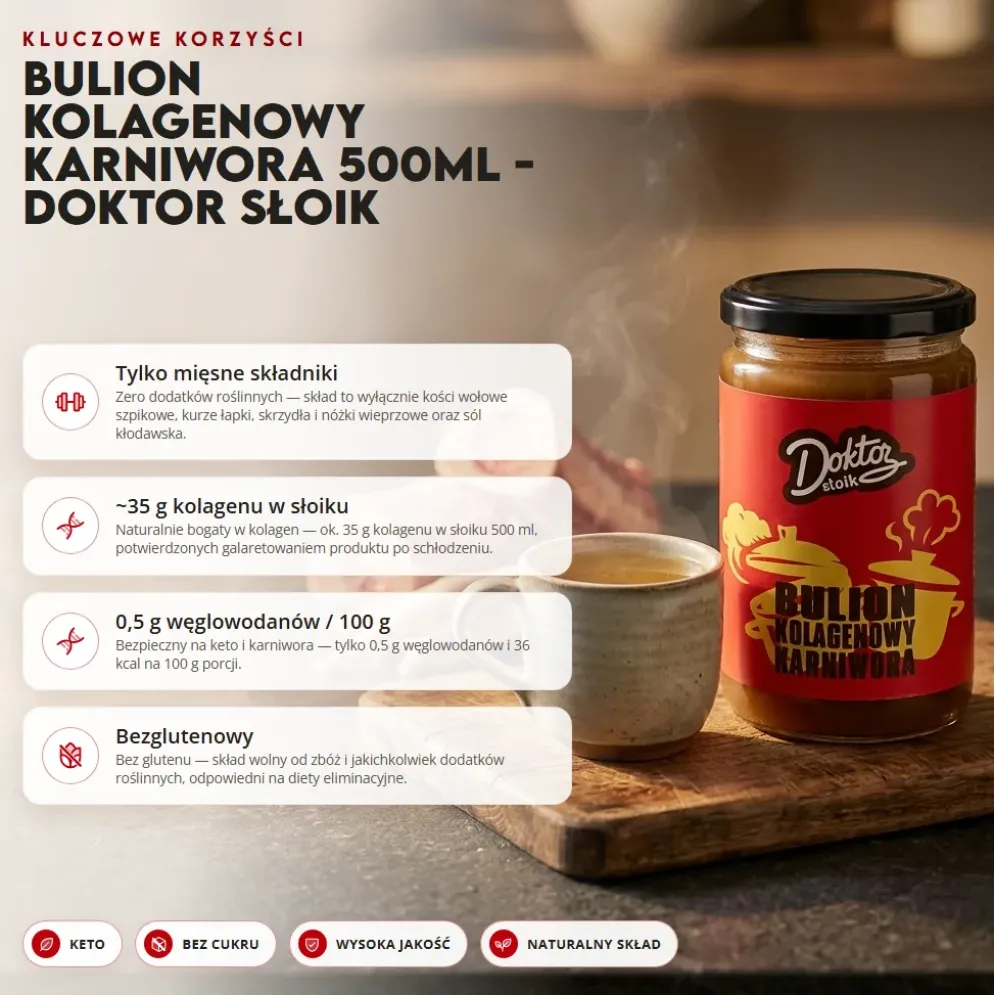 Bulion Kolagenowy Karniwora 500ml – Doktor Słoik