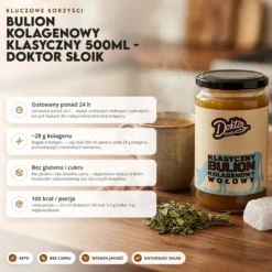 Bulion kolagenowy klasyczny 500ml – Doktor Słoik