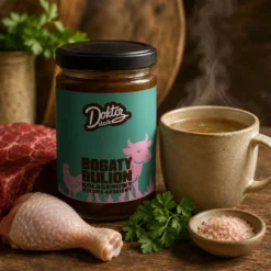 Bulion kolagenowy wołowo-drobiowy z imbirem 500ml – Doktor Słoik