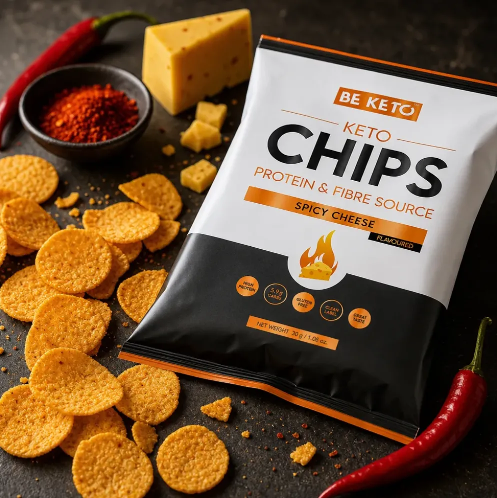 Chipsy Keto Pikantne – Serowe 30g – Beketo