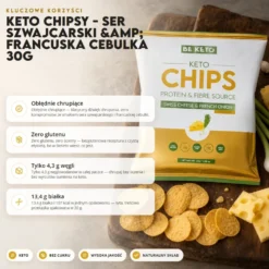 Chipsy Keto – Ser Szwajcarski & Francuska Cebulka 30g – Beketo
