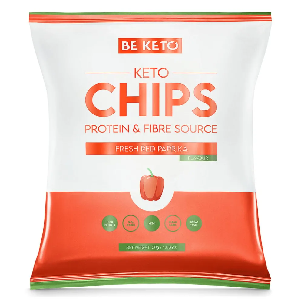 Chipsy Keto – Świeża Czerwona Papryka 30g – BeKeto