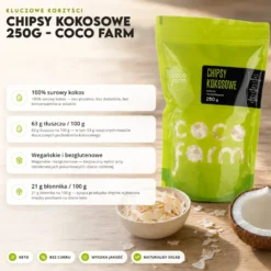 Chipsy kokosowe 250g – Coco Farm