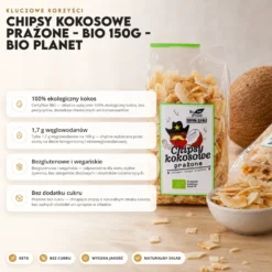Chipsy kokosowe prażone – BIO 150g – BIO PLANET