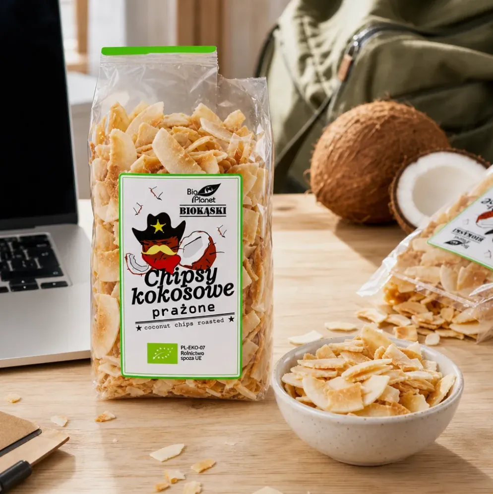 Chipsy kokosowe prażone – BIO 150g – BIO PLANET