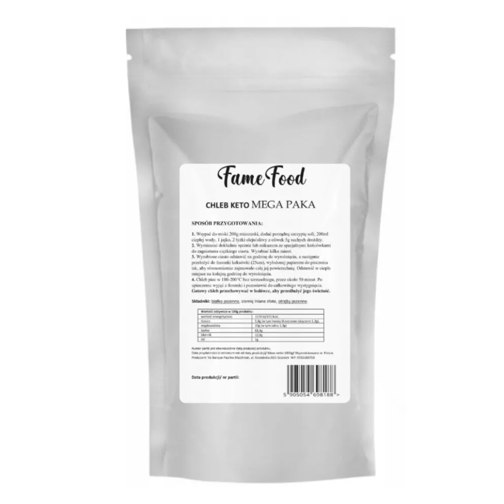 Chleb Keto Mieszanka do Wypieku 1000g – Fame Food