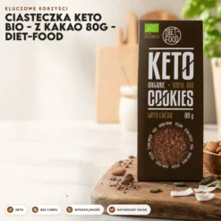Ciasteczka Keto BIO – z Kakao 80g – Diet-Food