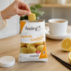 Ciasteczka Niskowęglowodanowe – Wanilia Cytryna 50g – FeelingOK