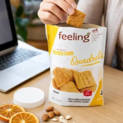 Ciasteczka Niskowęglowodanowe – Migdałowe 50g – FeelingOK