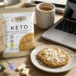 Ciastko Keto – Sernik & Biała Czekolada 50g – Frank & Oli