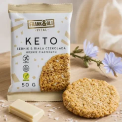 Ciastko Keto – Sernik & Biała Czekolada 50g – Frank & Oli