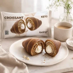 Croissant Keto Podwójna Biała Czekolada 50g – FeelingOk