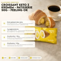 Croissant Keto z Kremem – Patisserie 50g – Feeling Ok