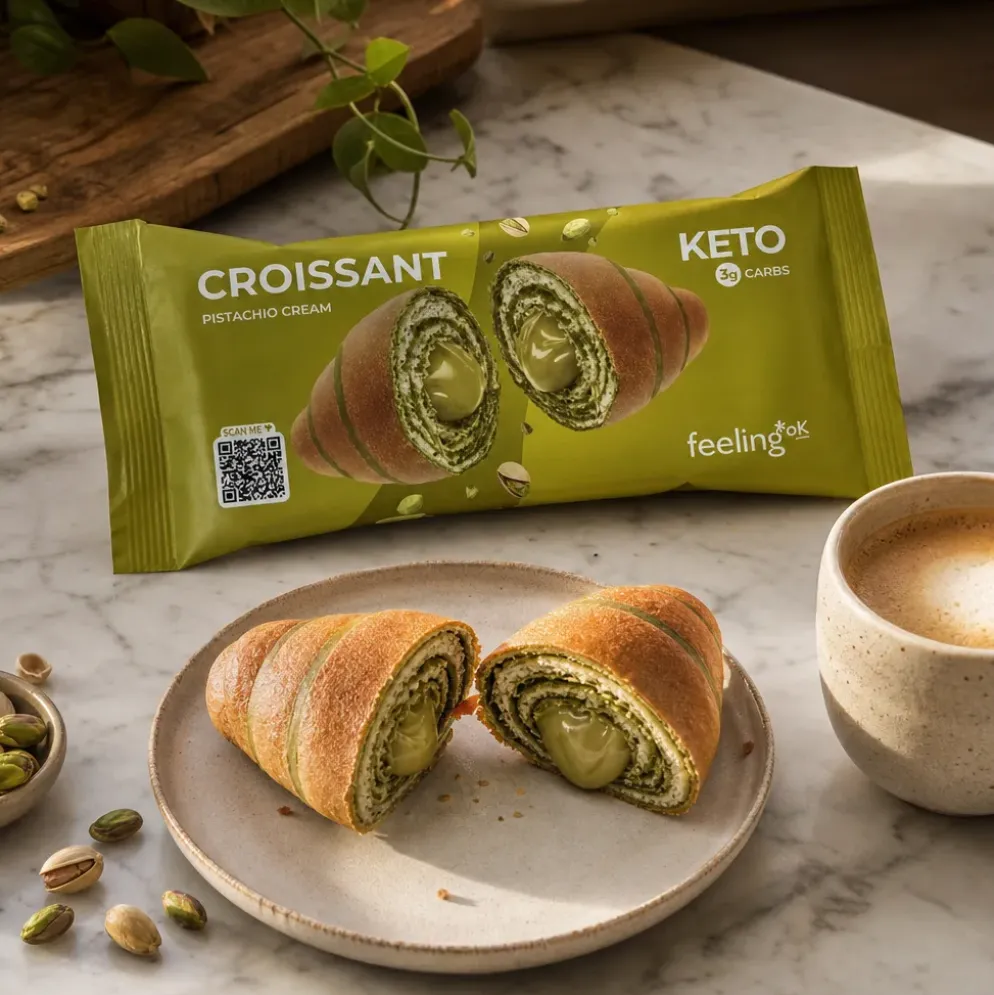 Croissant Keto z Kremem – Pistacjowym 50g – Feeling Ok