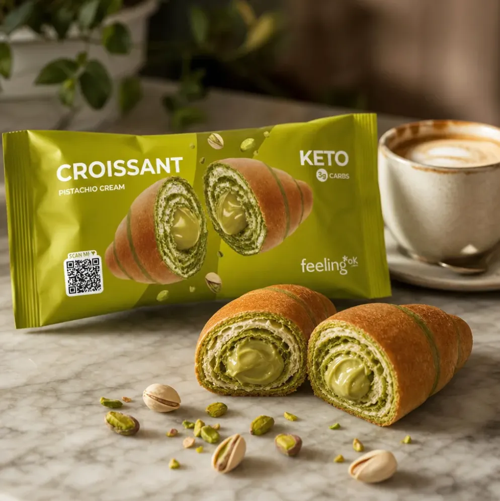 Croissant Keto z Kremem – Pistacjowym 50g – Feeling Ok