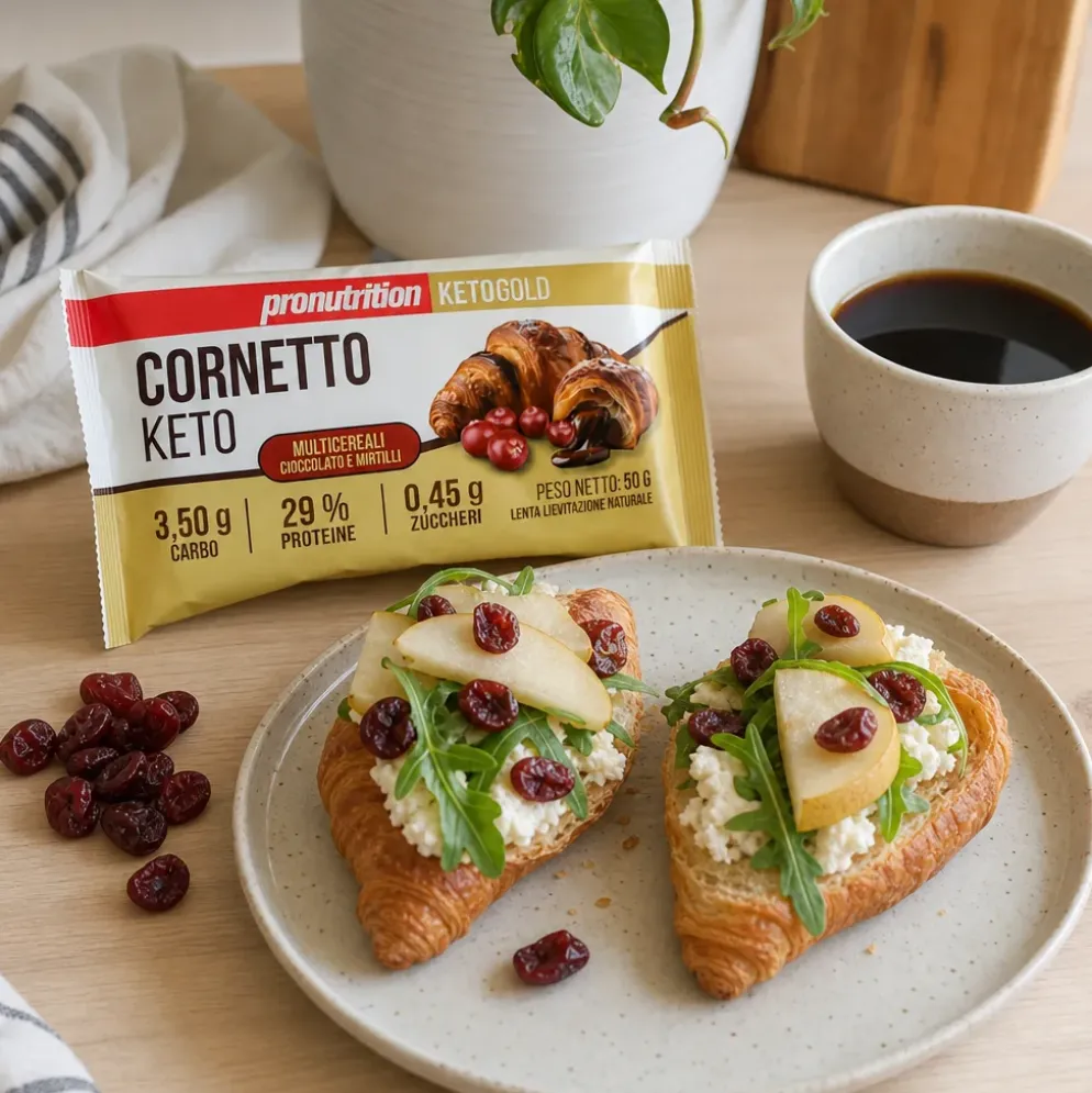 Croissant Keto z Nadzieniem Żurawinowym 50g – Pronutrition