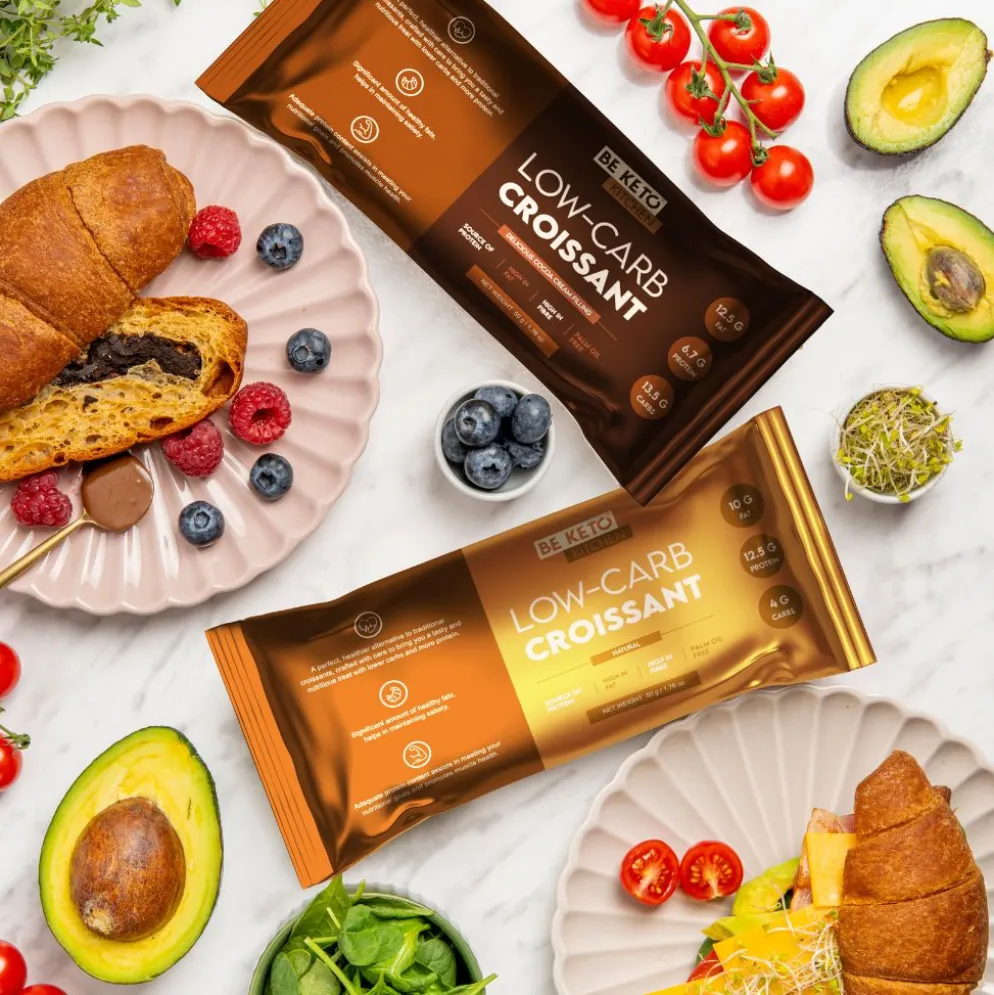 Croissant Niskowęglowodanowy z Nadzieniem Czekoladowym 50g – BeKeto