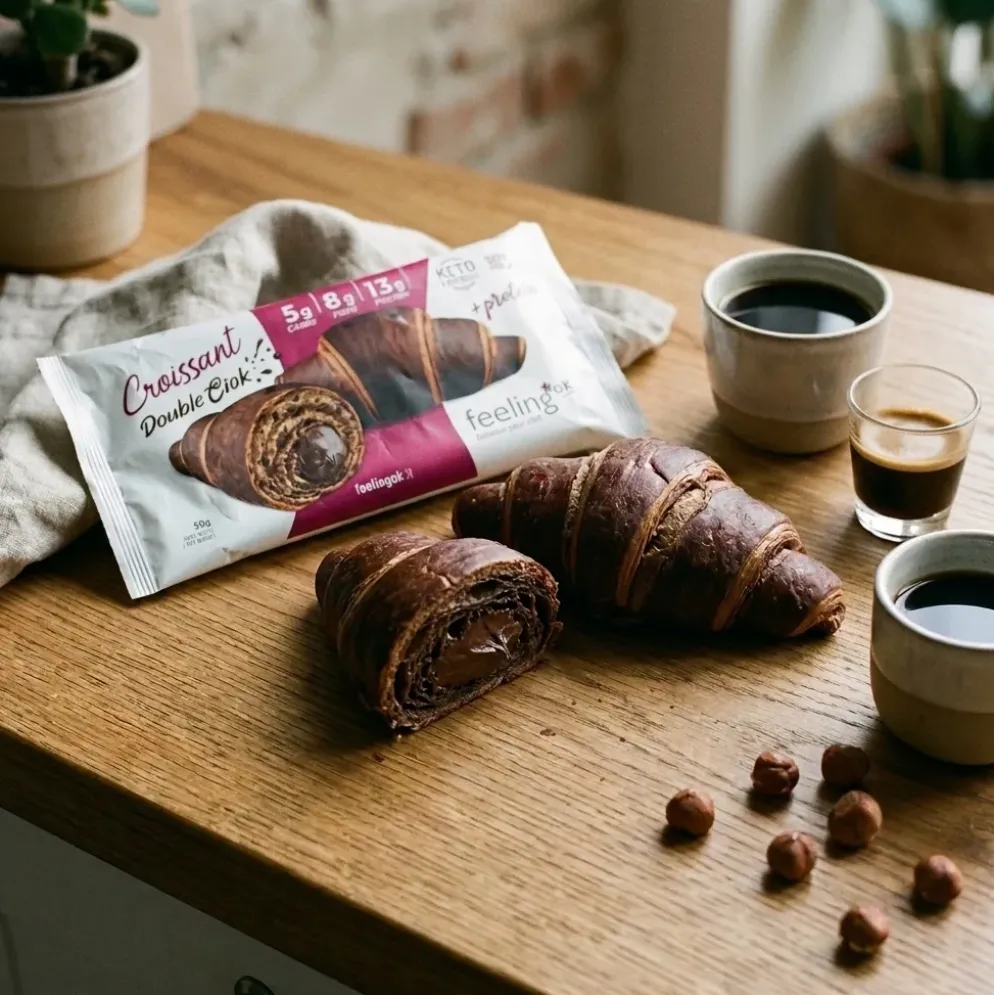 Croissant Niskowęglowodanowy – Podwójnie Czekoladowy 50g – FeelingOK