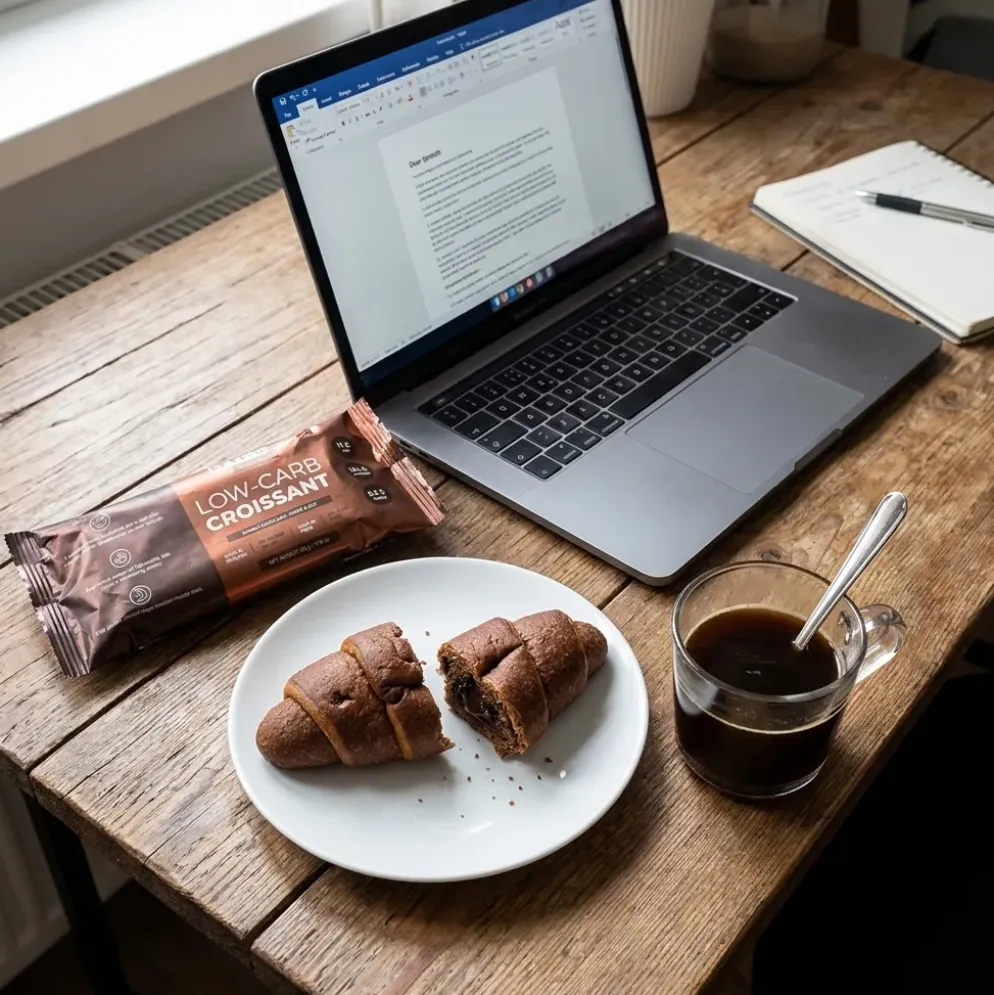 Croissant Niskowęglowodanowy – Podwójna Czekolada 50g – BeKeto