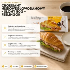 Croissant Niskowęglowodanowy – Słony 50g – FeelingOK