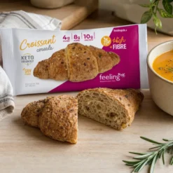 Croissant Niskowęglowodanowy – Słony z Ziarnami 50g – Feeling Ok