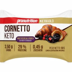 Croissant Wieloziarnisty Keto z Nadzieniem Owoce Leśne 50g – Pronutrition