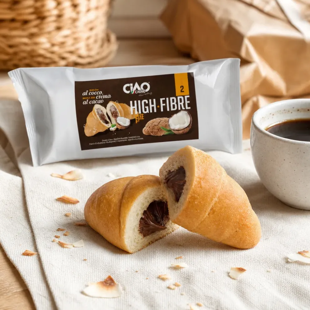 Croissant z kremem kokosowo-czekoladowym 60g – Ciao Carb