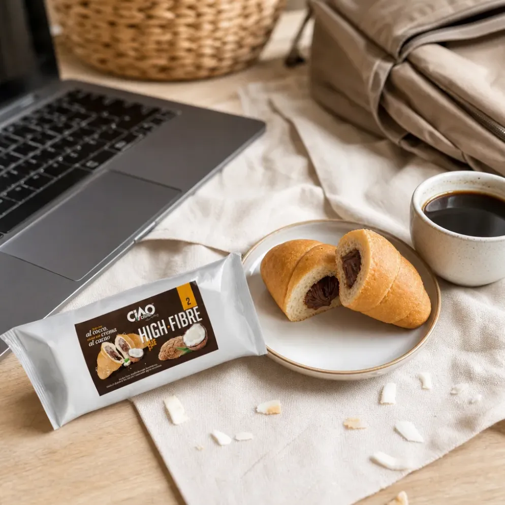 Croissant z kremem kokosowo-czekoladowym 60g – Ciao Carb
