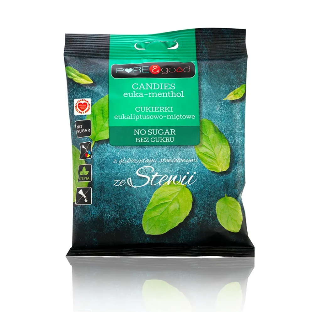 Cukierki eukaliptusowo-miętowe 50g – Pure&Good