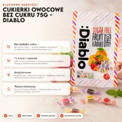 Cukierki Owocowe bez Cukru 75g – Diablo