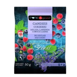 Cukierki z Melisą, Lawendą i Owocami Leśnymi bez Cukru 50g – Pure&Good