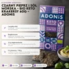 Czarny pieprz i sól morska – BIO keto krakersy 60g – Adonis