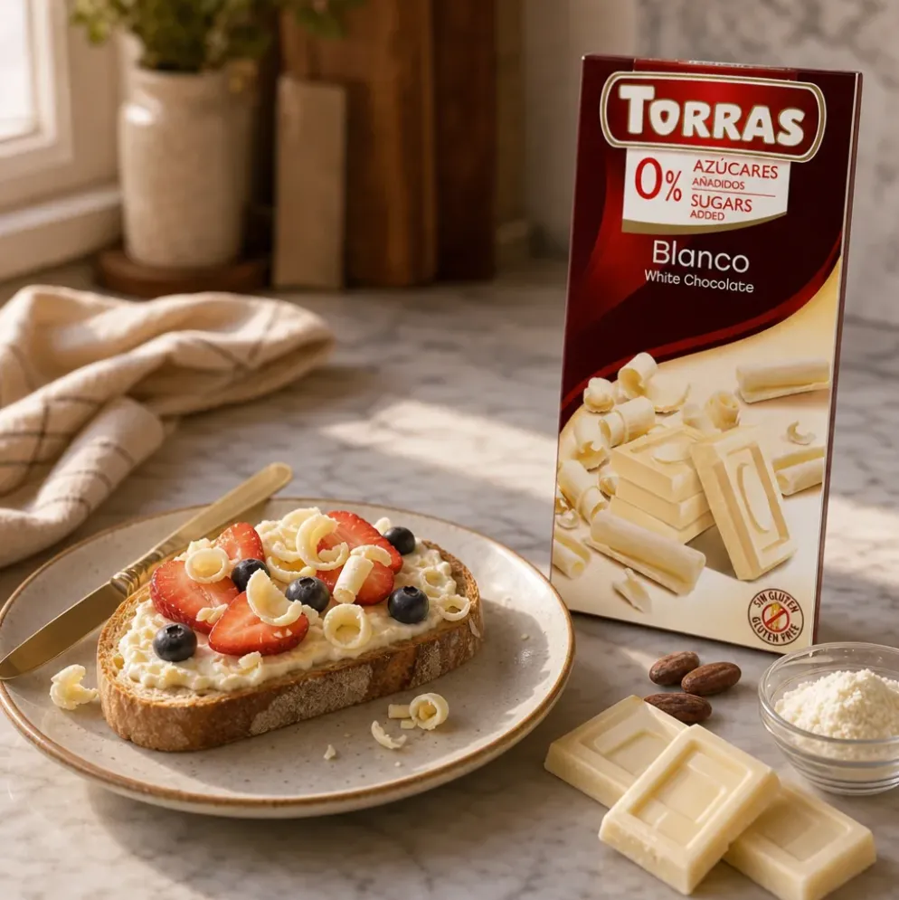 Czekolada biała bez dodatku cukru 75g – Torras